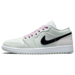 Air Jordan 1 Low SE Vaevalt rohelised naiste tossud, must hele-arktiline-roosa valge CZ0776-300 40.5