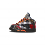 Air Jordan 5 Retro TD Ruuduline Beebi Tossud Mitmev&auml;rviline Must T&auml;is-Oranž FD4813-008 23.5