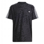 Adidas Originals Premium Hingav &Uuml;leni Prinditud Lahtine L&uuml;hikeste Varrukatega T-s&auml;rk Meeste Topid Must IZ4858