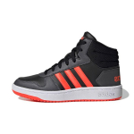 Adidas Neo Hoops 2.0 Mid K Vabaaja libisemiskindlad vastupidavad keskmise s&auml;&auml;rega laste rulluisukingad Laste tossud Must Punane GZ7768 28