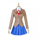 M&auml;ng Doki Doki Literature Club Natsuki Cosplay Sayori Yuri Monika Cosplay Kost&uuml;&uuml;mi Parukas Komplekt Koolivormi T&uuml;druk Naiste Kost&uuml;&uuml;mid S 40-45kg beež
