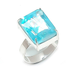 Looduslik &Scaron;veitsi sinine topaas v&auml;&auml;riskivi 925 sterlingh&otilde;be ehted s&otilde;rmus suurus 9 N5t01