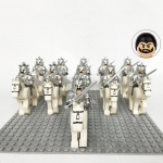 Keskaegsed R&uuml;&uuml;tlid Loss Ratsav&auml;gi Rohani S&otilde;durid Kaardiv&auml;gi Armee lotr Ratsanik Relvaga Soomus Kiiver Kilp ja Hobune Figuur Klotsid