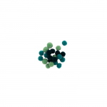 Pompon rond en laine Camaieu Bleu 20 pi&egrave;ces