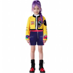 Kpop Rumi Peot&uuml;drukud Deemonikost&uuml;&uuml;mik&uuml;tid Cosplay Riided Jakk Top L&uuml;hikesed p&uuml;ksid Laste Halloweeni Kost&uuml;&uuml;mid Laulja Cosplay 110cm kollane