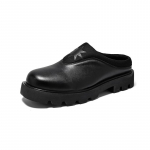 Nahast Meeste Sussid K&otilde;rge Kvaliteediga Mustad Meeste Slip-on Laisad Noorte Mugavad K&auml;imissandaalid Klipid Poolt T&otilde;mmatavad Mokassiinid 38 must