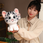 Uus juustukassi plush m&auml;nguasi kassipoeg nukk multikas loomasari Kaltsunukk, padjadiivani kaunistus meeste ja naiste s&uuml;nnip&auml;evakingitus 24CM hall v&auml;rv