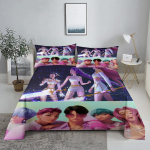 RUMI D-Demon Hunters K-pop Voodipesu komplekt 3D tr&uuml;kitud Lame lina padjap&uuml;&uuml;ri(de)ga Voodipesu King Queen Suurus 110X230cm(2Pcs)