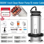 Suure v&otilde;imsusega 220V roostevabast terasest sukelpump p&otilde;llumajanduse ja reovee jaoks, vastupidav suure t&otilde;stek&otilde;rgusega.