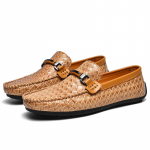 Meeste nahast kingad Vabaaja kingad Punutud Loaferid Mokassiinid Tennised Hingavad Slip-on S&otilde;idukingad Meeste kingad Zapatillas De Deporte 39 pruun