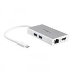 Adaptateur multiport USB-C - STARTECH.COM - HDMI 4K - Power Delivery - Argent&eacute; et blanc