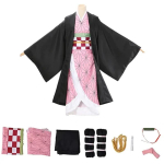 Anime Demon Slayer Kimetsu No Yaiba Zenitsu Giyu Tanjirou Kamado Nezuko Cosplay Naistele Lastele Meestele Kimono &Uuml;likond Peole XXL sinine