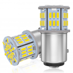 -24V S25 Kahekordne pirn, Autodele, Valge, BAY15D P21/5W, LED-pirn, Universaalne, &Uuml;liere, S25 double ball valge