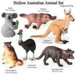 Oenux 6 tk Klassikalised Austraalia Aafrika Metsloomad K&auml;ngurud Koala Emu H&uuml;&auml;&auml;n K&auml;rss-sea Mudel Tegevuskuju Kujuke M&auml;nguasi Laps beige