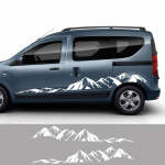Kaubiku kleebised Renault Dacia Dokkeri matkaautole DIY k&uuml;ljeukse triibud Graafika vin&uuml;&uuml;ldekoorkleebised Auto h&auml;&auml;lestus Glossy Black