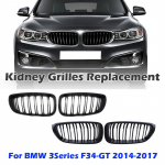 Neeruv&otilde;re eesmise kaitseraua &otilde;hu sisselaskev&otilde;re, mis sobib BMW 3. seeria GT F34 2013 - 320i 328i 335i XDrive Dual Line jaoks Kidney Grille 2