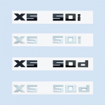 Chrome Black 3D 2,6cm M X5M50i X5M50d Numbers ABS embleem BMW X5 seeria E70 G05 auto pagasiruumi m&auml;rgi logole X5