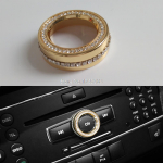 Car volume knob decoration/volume decoration Knob sticker Fit for Mercedes Benz A B E GLK CLS GLA CLA GLE ML GL class Rose Gold no lid