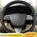 Car Steering Wheel Cover For Cadillac ATSL XT4 XT5 XT6 SLS CT6 CTS EXT SRX XLR ized DIY Original Steering Wheel Braid 3 Colors Thread