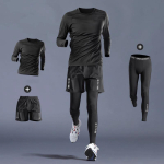 3-5 tk meeste j&auml;&auml;kiust kiiresti kuivav t&auml;iskomplekt/&uuml;likond jooksmiseks, fitnessiks, maratoniks, treeninguks, rattas&otilde;iduks, jooksmiseks, j&otilde;usaaliks, dressip&uuml;ksid XXXL black