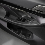 2pcs Car Soft Carbon Fiber Front Door Armrest Panel Cover Trim Interior Accessories For BMW 5 Series i5 G60 2024 2025