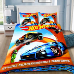 Hot Wheels Autod Tekikott Padjap&uuml;&uuml;r Voodipesukomplekt T&auml;iskasvanu Poiss T&uuml;druk Magamistoa Kaunistus Laste Kingitus &Uuml;he- v&otilde;i Kahekohaline Suur Suurus 135x200cm