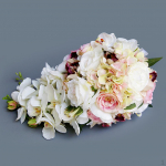 Bridal Bouquet silk flower rose Orchid Wedding Photo Prop Light Pink