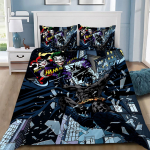 Kuum superkangelane B-BatmanS Tekikott Padjap&uuml;&uuml;r B-BatmanS Voodipesukomplekt T&auml;iskasvanud Poiss T&uuml;druk Magamistoa Kaunistus Laste Kingitus EU Single(135*200cm)3pcs