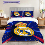 Real Madrid CF Muster Voodipesu Tekikomplekt Tekikate Padjap&uuml;&uuml;r Kodu Kaunistus S&uuml;nnip&auml;evakingitus (1 * tekikott + 2 * padjap&uuml;&uuml;ri, ilma s&uuml;damikuta) 135x200cm