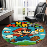 Super Mario, Toolimatt &Uuml;mar vaip Kontorivaip, Masinpestav, Libisemiskindel, Sobib elutubadesse, magamistubadesse 120cm blue
