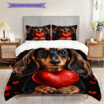 Koeramustriga Voodipesu Tekikott Komplekt Tekikoti Kate Padjap&uuml;&uuml;r Kodu Kaunistus S&uuml;nnip&auml;evakingitus (1 * tekikott + 2 * padjap&uuml;&uuml;ri, ilma s&uuml;damikuta) 135x200cm