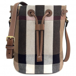 Burberry reguleeritava &otilde;larihmaga n&ouml;&ouml;rsulgemisega puuvilla-linase-nahast &auml;mbrikott naiste &otilde;lakott pruun 80840451 Basic Set (Bag+Dust Bag)