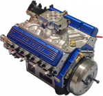 Cison V8 mootori bensiini v&auml;ikeploki mudelmootori komplekt t&auml;iskasvanutele, ehitatav STEM V8 skaalamudel, - 4-taktiline, 44cc, vesijahutusega, OHV, - Mudel, 1/6 (Sinine)