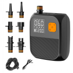 Elektriline aerulaua pump Laetav SUP pump 25PSI Kaasaskantav elektriline pump aerulaua jaoks must