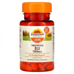 Sundown Naturals, pikendatud vabanemisega vitamiin B12, 1000 mcg, 120 tabletti