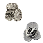 Poodle - Silver-plated dog brooch, elegant pin, jacket lapel decoration by Art-Dog brand