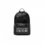 Versace Jeans Couture T&auml;hetr&uuml;kiga Logo T&otilde;mblukuga Seljakott &Uuml;hev&auml;rviline Seljakott Meeste Seljakott Must Valge 75YA4B70-ZG128-LD2 Basic Set (Bag+Tag)