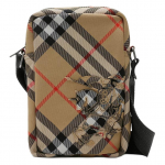 Burberry ratsaniku logo harjatud metall reguleeritav &otilde;larihm lukuga sulgemine pol&uuml;ester crossbody telefonikott Meeste kotid Beež 80976371 Basic Set (Bag+Dust Bag)