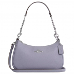 Coach Teri 24 H&otilde;bedane Riistvara Mitmeotstarbeline Sisemine Tasku Krokodillimustriga Nahast &Otilde;la-Crossbody T&otilde;mblukuga Kott Keskmine Udune Lilla CV934-SVM4 Basic Set (Bag+Dust Bag)
