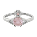 Vivienne Westwood Reina Petite Logo Graveeritud Disain 925 Sterling H&otilde;bedast S&otilde;rmus Unisex s&otilde;rmused Roosa VQSCJW3053 Basic Packaging-Dust Bag+Box,M,Pink