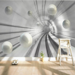 Moodne Fototapeet Abstraktne Tunneli Ruum Kera 3D Seinakate Elutuba Magamistuba Kodu Kaunistus Seinapaberid 200 cm(W) x 140 cm(H)