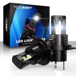 NOVSIGHT Ehtne Viimane H4 80W 15000LM H4 LED Uue S&otilde;iduki Kontrolli LED K&otilde;rge Komplekt 2 tk Toode, T&ouml;&ouml;stuse Mudel, Hi/Lo Mittepolaarne Hi/Lo Esituled, must