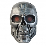 H&otilde;be ja vask DC-10 Terminatori mask Halloweeni kost&uuml;&uuml;mipidudele ja rollim&auml;ngudeks Silver Terminator Mask