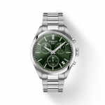 Tissot Roostevabast terasest Rohelise sihverplaadiga Meeste moekell T150.417.11.091.00 roheline