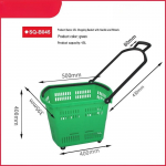 Jundingying 45L ratastega ostukorv
