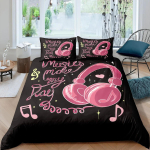 Rokkmuusika tekikate Kuningas Kuninganna Suurus 3D Elektrikitarr Punk Voodipesukomplekt Noorte Mood Hip Hop Pol&uuml;ester Tekikate 70x133cm 2pcs