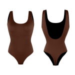 Bodysuit Kujundav Aluspesu T-p&uuml;ksid Naistele Seljata Full Body Shaper K&otilde;hukontroll Salendav Kujundav Aluspesu Tuharat T&otilde;stev Push Up K&otilde;hupiirkonna Kujundajad L pruun