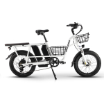 PHILODO Traveller Kahekordse Akuga E-kaubaratas 750W Mootor 48V17.5AH Aku Tugevdatud E-jalgratas H&uuml;ppamine Pere Transport Igap&auml;evane S&otilde;it Linnas&otilde;it valge