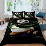 Kung Fu Panda tr&uuml;kitud voodipesukomplekt sisaldab &uuml;hte tekikotti ja kahte padjap&uuml;&uuml;ri, pakkudes teile luksuslikku ja mugavat 135X200cm