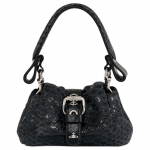 VIVIENNE WESTWOOD Hazel Treasure V&otilde;lu Reljeefne Disain Volditud Kuju Nahast &Otilde;lakott Naiste Kotid Must 8212000EWL00BGDARKGREY Basic Set (Bag+Dust Bag)